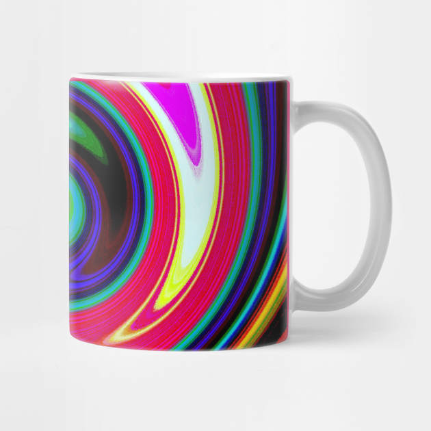 Swirl Retro Neon Red by BlakCircleGirl